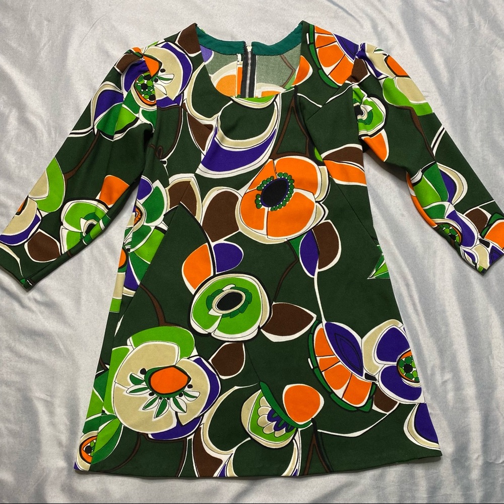 VTG 60s-70s  Psychedelic Mini Dress